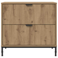 Produktbild för Sängbord med låda artisan ek 63.5 x 36 x 61 cm Konstruerat trä