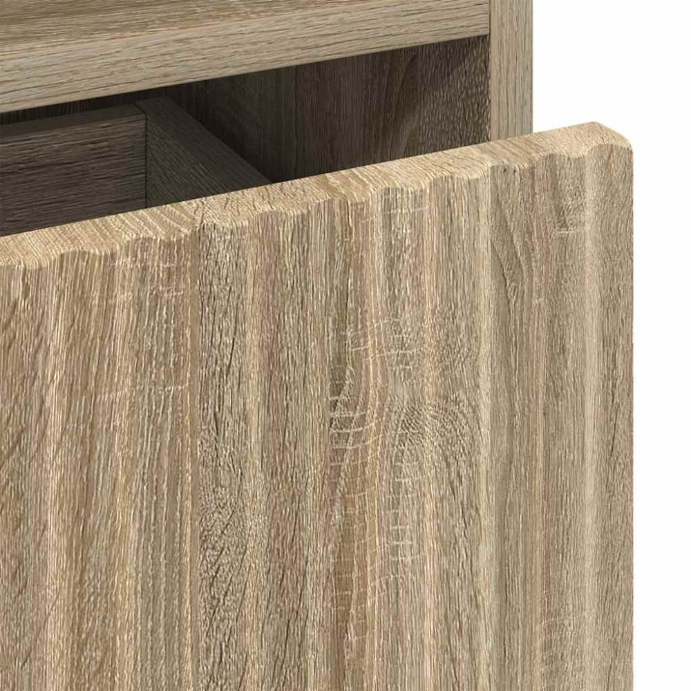 Produktbild för Nattduksbord med låda Sonoma ek 49 x 36 x 61 cm Konstruerat trä