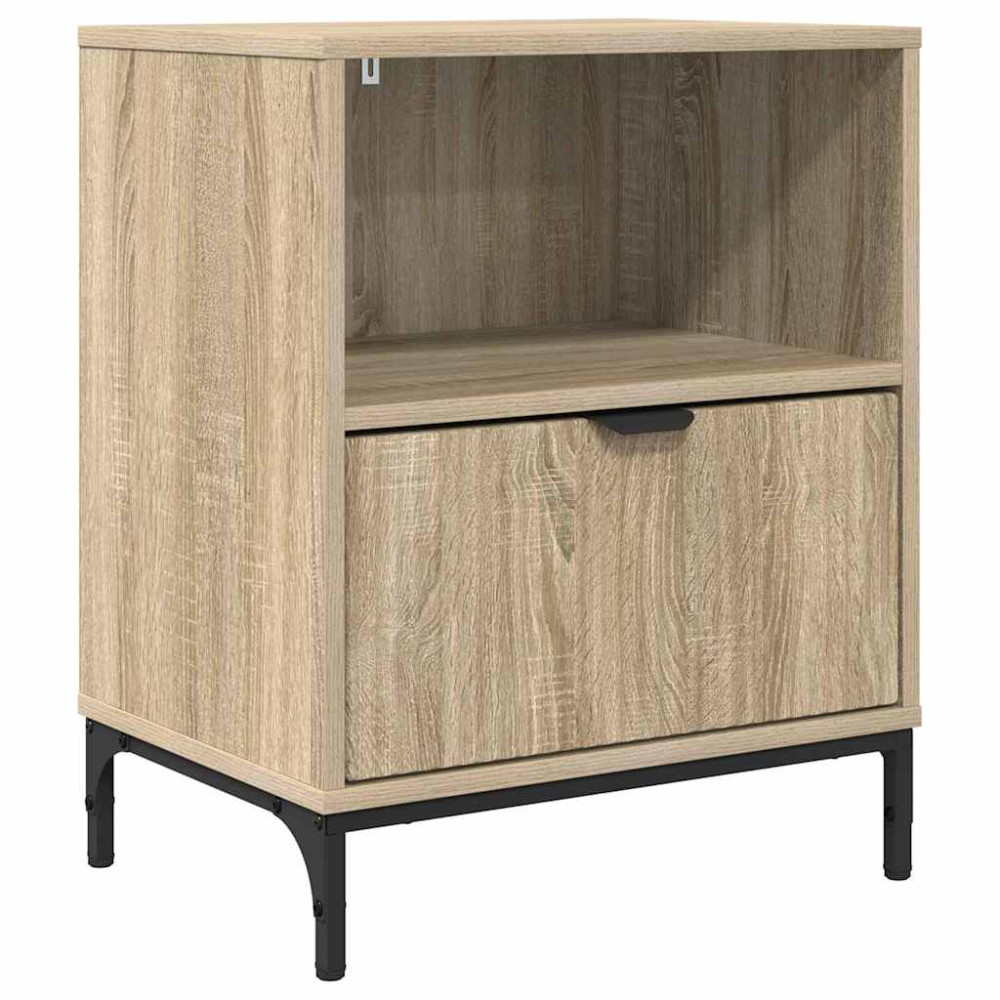 Produktbild för Nattduksbord med låda Sonoma ek 49 x 36 x 61 cm Konstruerat trä