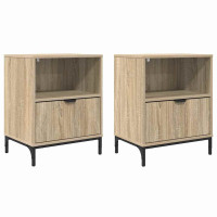Produktbild för Nattduksbord 2 pcs Sonoma ek 49 x 36 x 61 cm Konstruerat trä