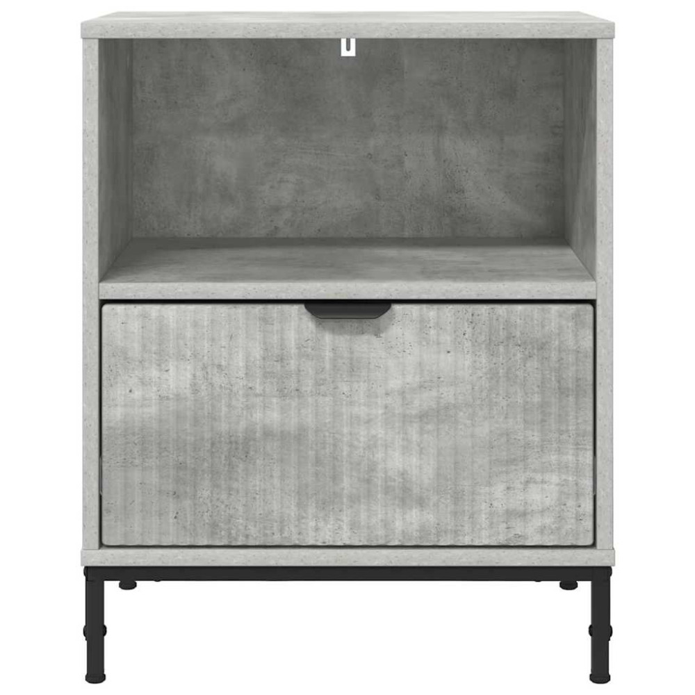 Produktbild för Nattduksbord 2 pcs Betonggrå 49 x 36 x 61 cm Konstruerat trä