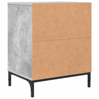 Produktbild för Nattduksbord 2 pcs Betonggrå 49 x 36 x 61 cm Konstruerat trä