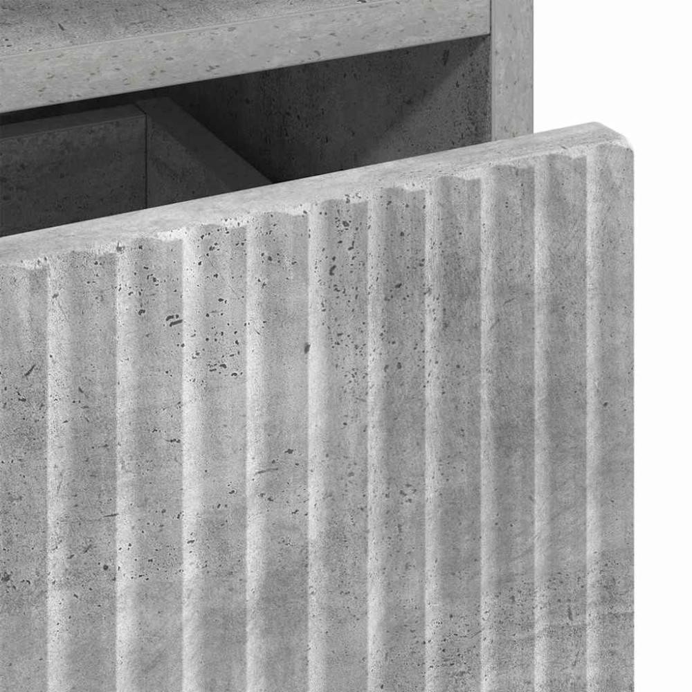 Produktbild för Nattduksbord 2 pcs Betonggrå 49 x 36 x 61 cm Konstruerat trä