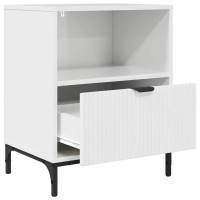 Produktbild för Nattduksbord Vit högglans 49 x 36 x 61 cm Konstruerat trä