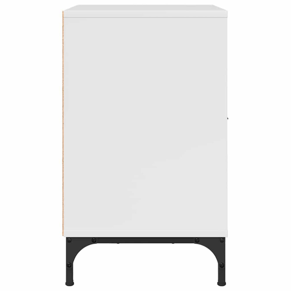 Produktbild för Nattduksbord Vit högglans 49 x 36 x 61 cm Konstruerat trä