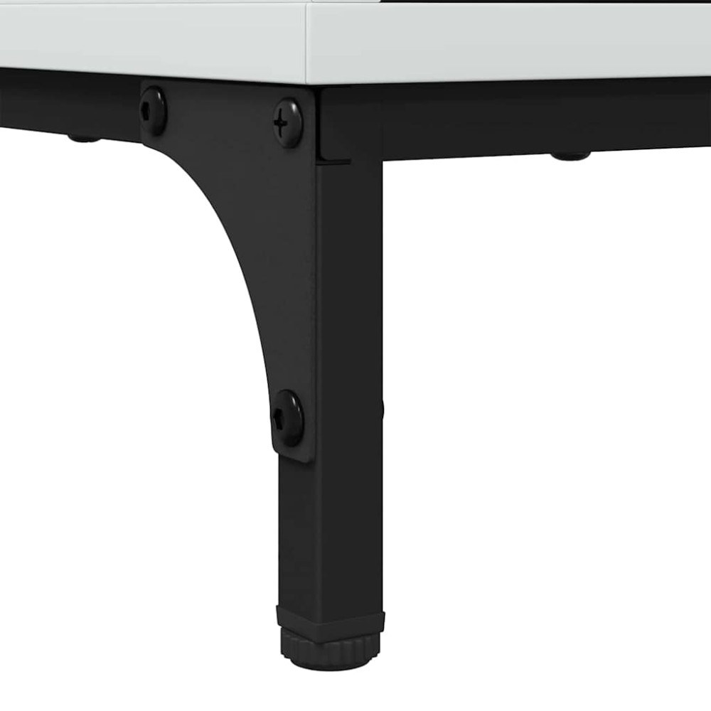 Produktbild för Nattduksbord Vit högglans 49 x 36 x 61 cm Konstruerat trä