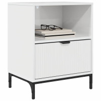 Produktbild för Nattduksbord 2 pcs Vit högglans 49 x 36 x 61 cm Konstruerat trä