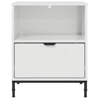 Produktbild för Nattduksbord 2 pcs Vit högglans 49 x 36 x 61 cm Konstruerat trä