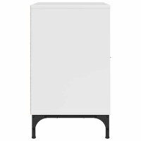 Produktbild för Nattduksbord 2 pcs Vit högglans 49 x 36 x 61 cm Konstruerat trä