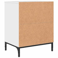 Produktbild för Nattduksbord 2 pcs Vit högglans 49 x 36 x 61 cm Konstruerat trä