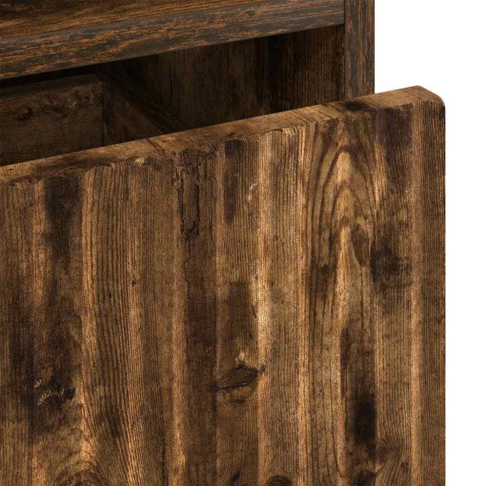 Produktbild för Nattduksbord Rökfärgad ek 49 x 36 x 61 cm Konstruerat trä