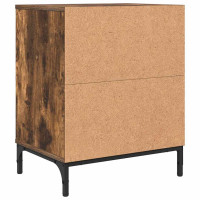 Produktbild för Nattduksbord 2 pcs Rökfärgad ek 49 x 36 x 61 cm Konstruerat trä