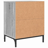 Produktbild för Nattduksbord 2 pcs Grå sonoma 49 x 36 x 61 cm Konstruerat trä