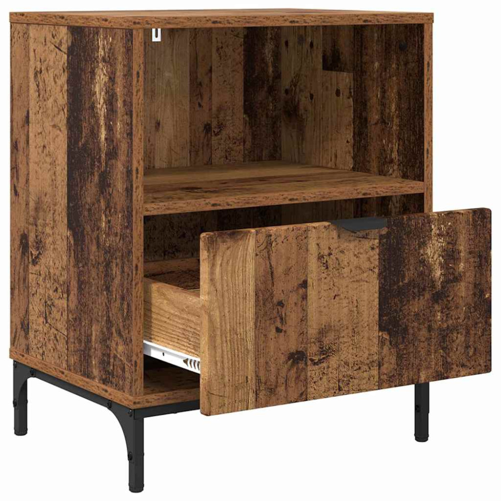 Produktbild för Nattduksbord 2 pcs Gammalt trä 49 x 36 x 61 cm Konstruerat trä