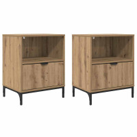 Produktbild för Nattduksbord 2 pcs artisan ek 49 x 36 x 61 cm Konstruerat trä