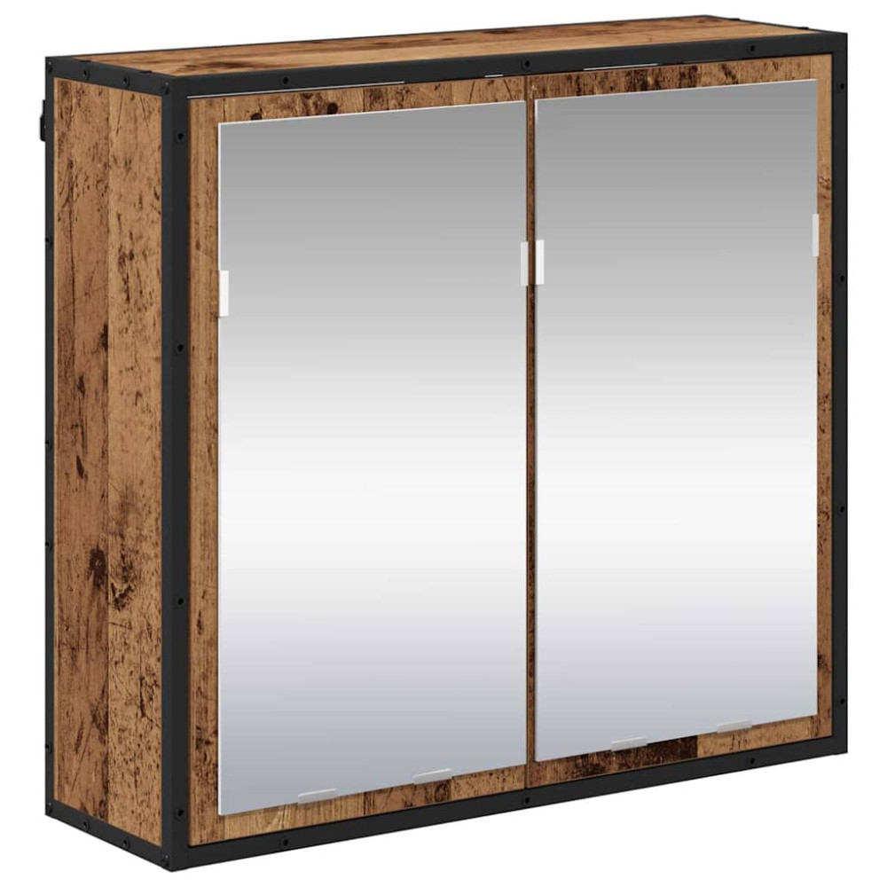 Produktbild för Vägg hylla med hylla Väggmonterad Gammalt trä 65 x 20 x 60 cm