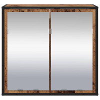 Produktbild för Vägg hylla med hylla Väggmonterad Gammalt trä 65 x 20 x 60 cm