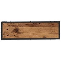 Produktbild för Vägg hylla med hylla Väggmonterad Gammalt trä 65 x 20 x 60 cm