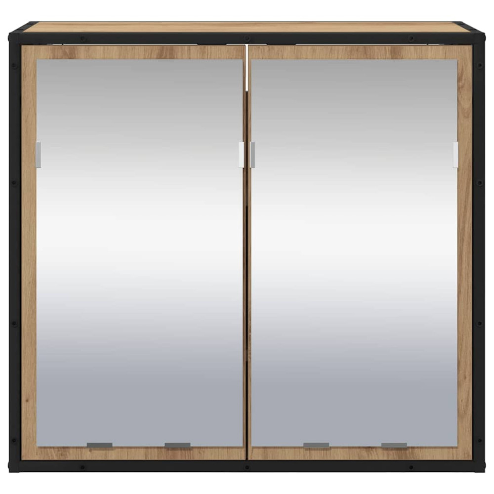 Produktbild för Vägg hylla med hylla Väggmonterad Artisan Ek 65 x 20 x 60 cm