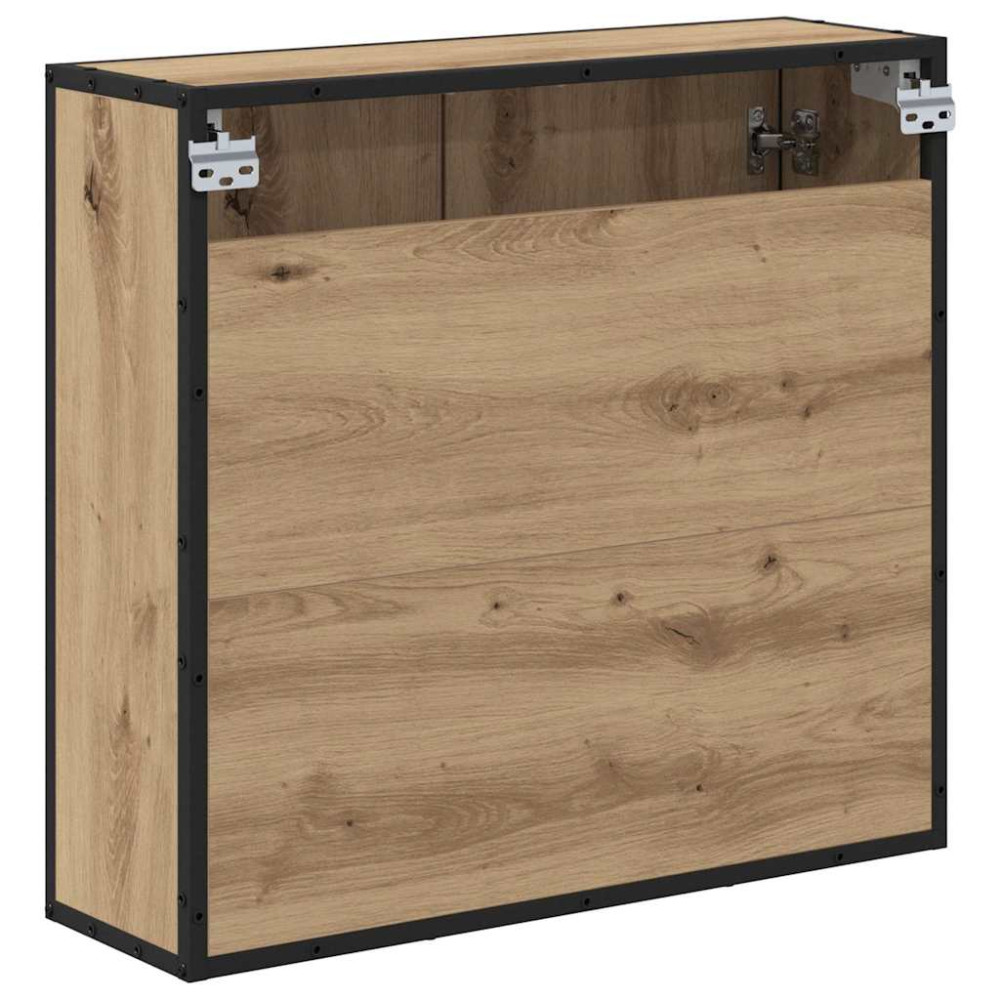 Produktbild för Vägg hylla med hylla Väggmonterad Artisan Ek 65 x 20 x 60 cm