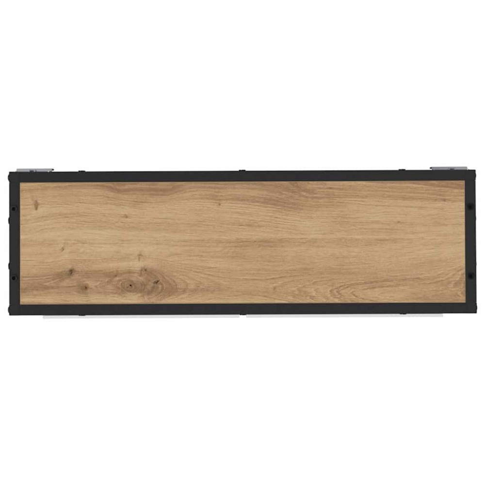 Produktbild för Vägg hylla med hylla Väggmonterad Artisan Ek 65 x 20 x 60 cm