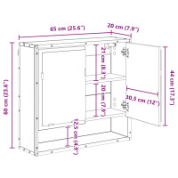 Produktbild för Vägg hylla med hylla Väggmonterad Svart Ek 65 x 20 x 60 cm