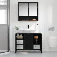 Produktbild för Vägg hylla med hylla Väggmonterad Svart Ek 65 x 20 x 60 cm