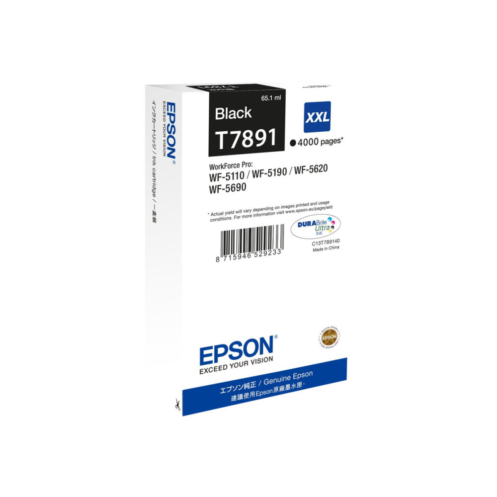 Produktbild för Epson T7891 - XXL-storlek - svart - original - utskriftkassett
