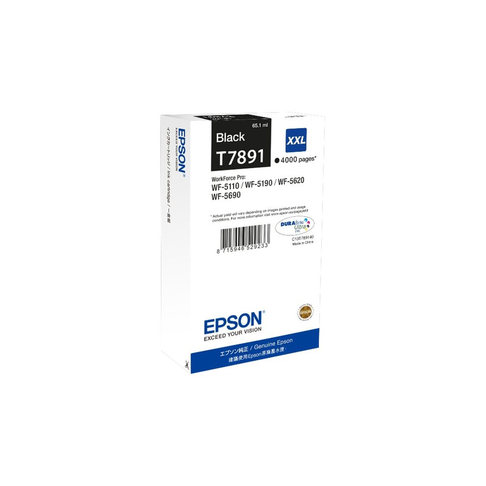 Produktbild för Epson T7891 - XXL-storlek - svart - original - utskriftkassett