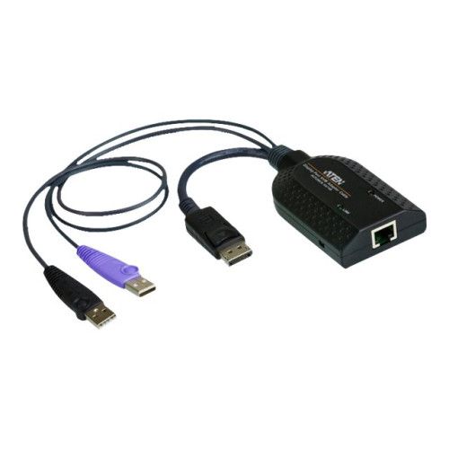 ATEN Technology ATEN KA7169 DisplayPort USB Virtual Media KVM Adapter Cable with Smart Card Reader (CPU Module) - förlängare för tangentbord/video/mus/USB