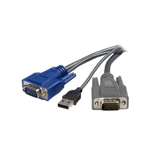 StarTech.com StarTech.com 6 ft Ultra-Thin USB VGA 2-in-1 KVM Cable (SVUSBVGA6) - tangentbords-/video-/muskabel - 1.8 m