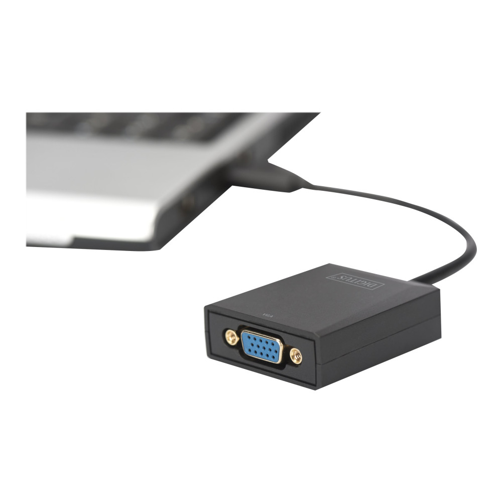 Produktbild för DIGITUS USB 3.0 to VGA Adapter - extern videoadapter - svart
