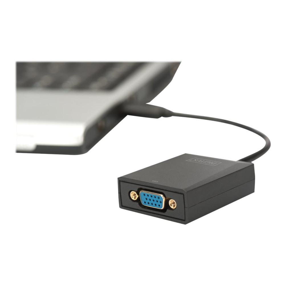 Produktbild för DIGITUS USB 3.0 to VGA Adapter - extern videoadapter - svart