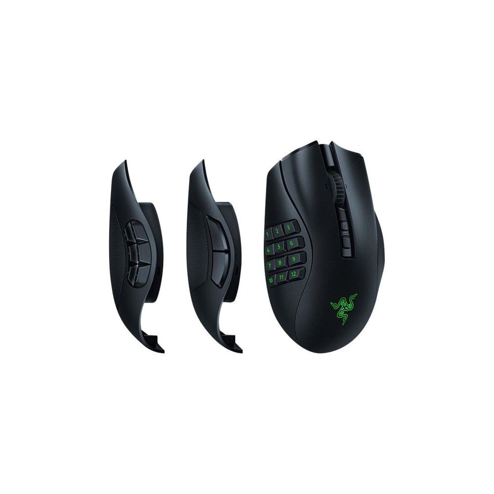 Produktbild för Razer Naga V2 Pro - mus - MMO, HyperScroll Pro-hjul, gaming - Bluetooth, USB-C, 2.4 GHz