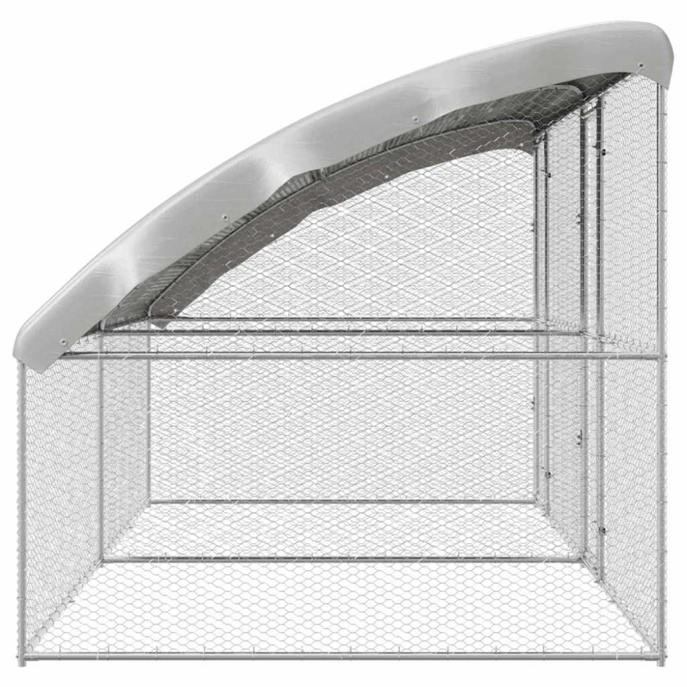 Produktbild för Hönshus 2 pcs Silver 400 x 200 x 200 cm Galvaniserat Stål
