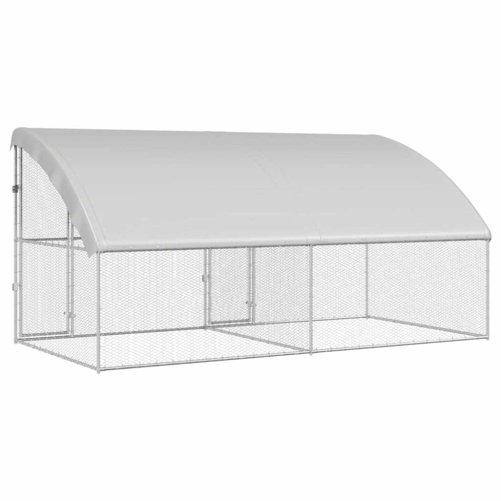 Produktbild för Hönshus 2 pcs Silver 400 x 200 x 200 cm Galvaniserat Stål
