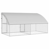 Produktbild för Hönshus 2 pcs Silver 400 x 200 x 200 cm Galvaniserat Stål