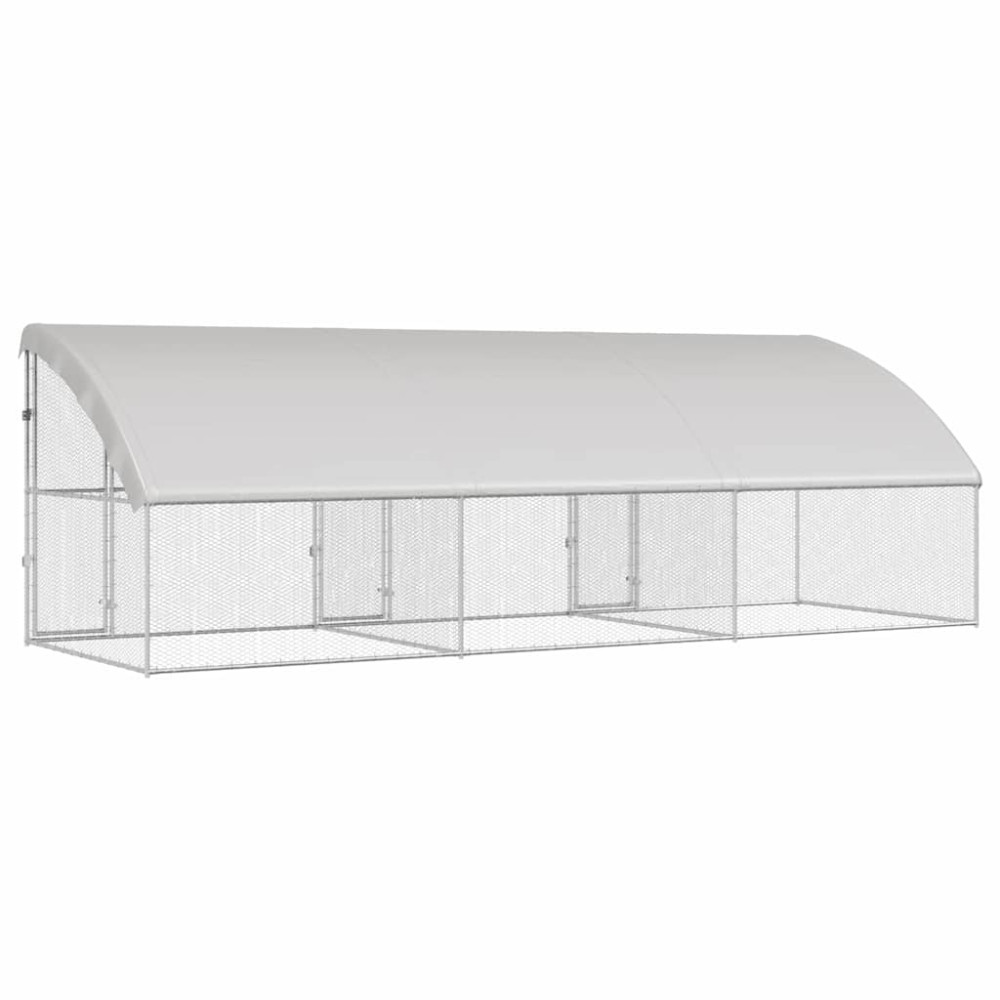Produktbild för Hönshus 3 pcs Silver 600 x 200 x 200 cm Galvaniserat Stål
