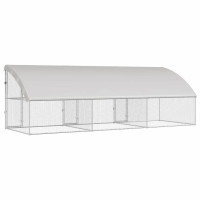 Produktbild för Hönshus 3 pcs Silver 600 x 200 x 200 cm Galvaniserat Stål