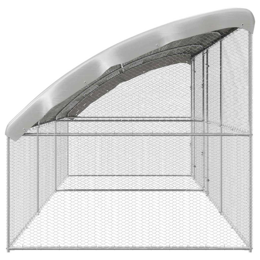 Produktbild för Hönshus 3 pcs Silver 600 x 200 x 200 cm Galvaniserat Stål