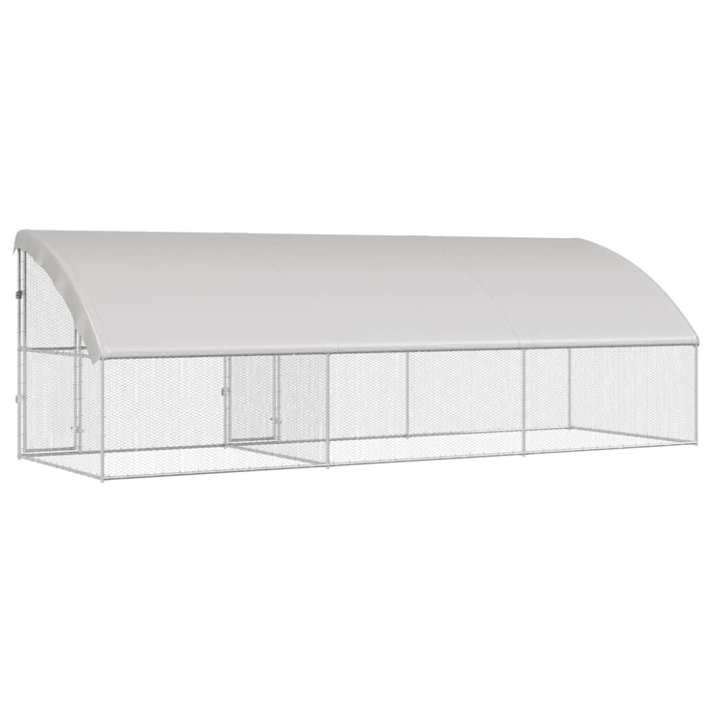 Produktbild för Hönshus 3 pcs Silver 600 x 200 x 200 cm Galvaniserat Stål