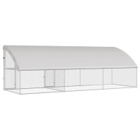 Produktbild för Hönshus 3 pcs Silver 600 x 200 x 200 cm Galvaniserat Stål