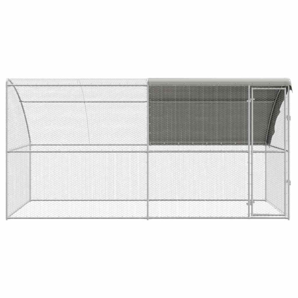 Produktbild för Hönshus 2 pcs Silver 400 x 200 x 200 cm Stål och PE