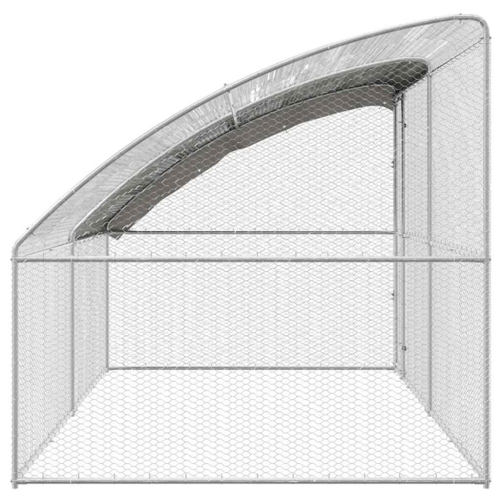 Produktbild för Hönshus 2 pcs Silver 400 x 200 x 200 cm Stål och PE