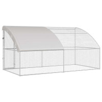 Produktbild för Hönshus 2 pcs Silver 400 x 200 x 200 cm Stål och PE