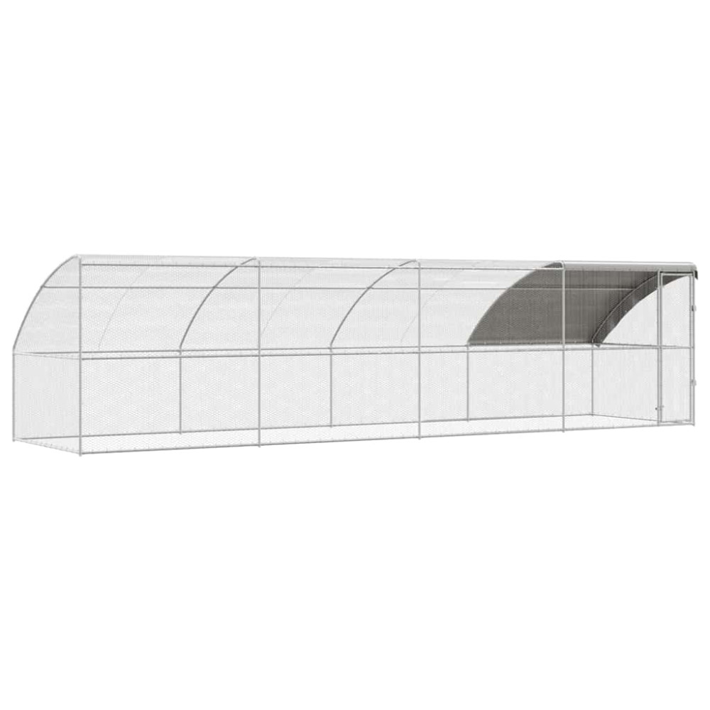 Produktbild för Hönshus 4 pcs Silver 800 x 200 x 200 cm Stål och PE