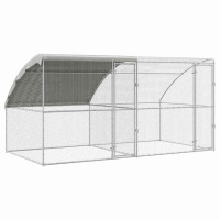 Produktbild för Hönshus 2 pcs Silver 400 x 200 x 200 cm Stål och PE