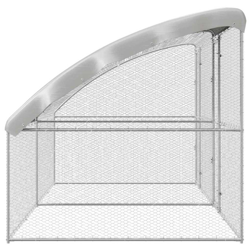 Produktbild för Hönshus 2 pcs Silver 400 x 200 x 200 cm Stål och PE