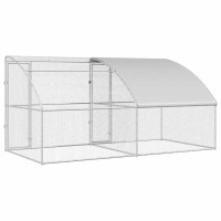 Produktbild för Hönshus 2 pcs Silver 400 x 200 x 200 cm Stål och PE