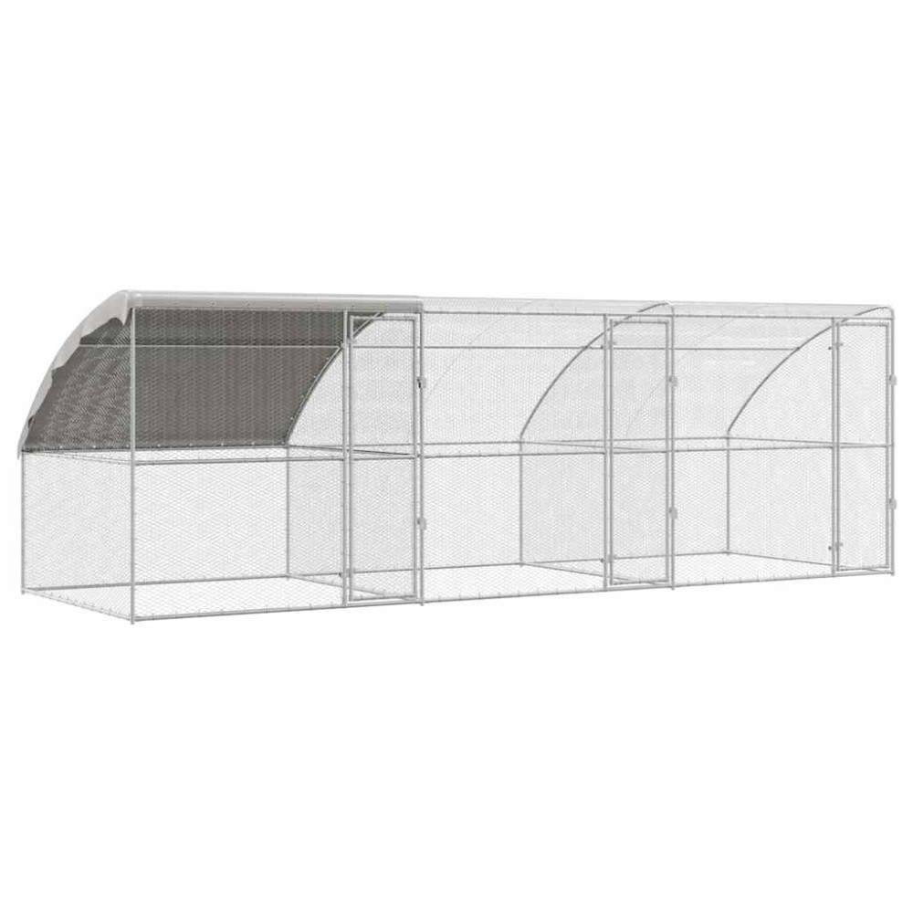 Produktbild för Hönshus 3 pcs Silver 600 x 200 x 200 cm Stål och PE